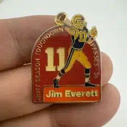 Jim Everett Rams Lapel Pin - Most Season Touchdown Passes 31