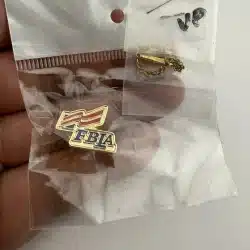 FBLA Future Business Leaders Of America Flag Pin along with Torch Pin