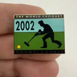 2002 The World Croquet Championship Lapel Hat Pin