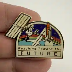 Vintage 1993 NASA Reaching Toward The Future Lapel Hat Pin