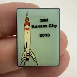 SWI Kansas City 2018 TWA Moonliner Rocket Lapel Pin
