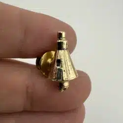 Vintage Mercury Space Capsule Tie Tack Pin - Gold Tone
