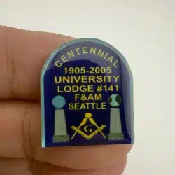 1905-2005 University Lodge #141 F&AM Seattle Pin - Centennial