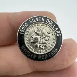 10,000 Silver Dollars Haugan, Montana Lapel Pin - Restaurant