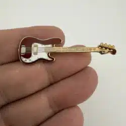 Future Primitive Guitar Pin - Dark Red & White - Made In The USA
