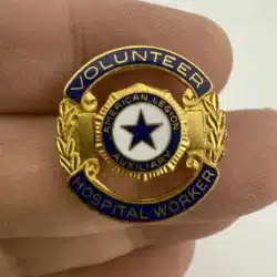 American Legion Auxiliary Hospital Worker Volunteer Pin Brooch - Numbered #21820