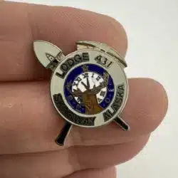 BPOE Elks Lodge 431 Skagway, Alaska Pin Brooch - Pick and Shovel Mining