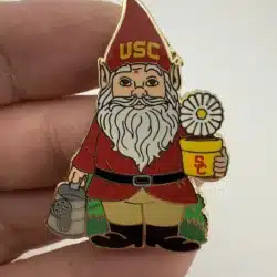 2016 USC Trojans Gnome Pin with Potted Daisy Flower and Watering Can