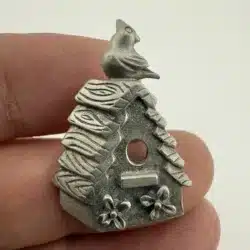 Lindsay Claire Designs Birdhouse Lapel Hat Pin - Pewter