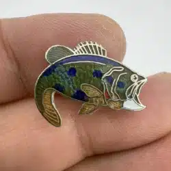 Vintage Largemouth Bass Tie Tack Pin - 1" by .75"