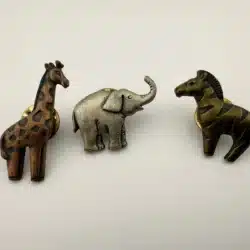 Giraffe, Elephant, and Zebra Pin Set by JJ Jonette Jewelry