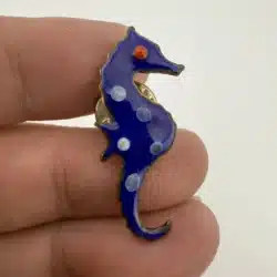 Beautiful Purple Seahorse Lapel Hat Pin - Vintage