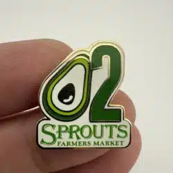 Sprouts Farmers Market 2 Year Employee Service Lapel Hat Pin - Avocado