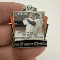 2002 San Francisco Giants Barry Bonds Winds 5th MVP Award Pin