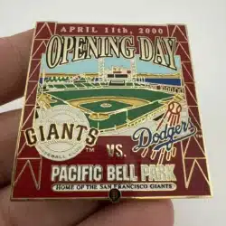 Alternative view of 2000 San Francisco Giants x LA Dodgers Pacific Bell Park Opening Day Pin