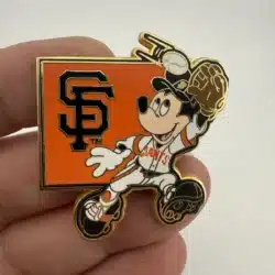 San Francisco Giants x Disney Mickey Mouse Baseball Lapel Hat Pin 2008