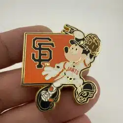 Alternative view of San Francisco Giants x Disney Mickey Mouse Baseball Lapel Hat Pin 2008