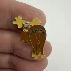 Humorous Alaska Moose Butt Pin