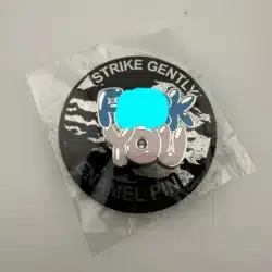 Strike Gently F*** You Balloon Animal Lapel Hat Pin - Dual Clasp