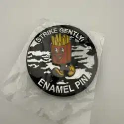 Strike Gently Walking French Fry Fries Lapel Hat Pin - Dual Clasp