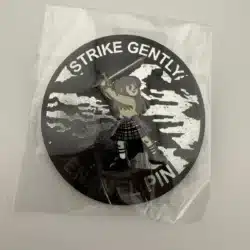 Strike Gently Girl With Sword Pin