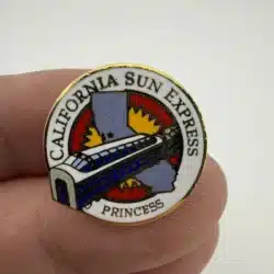 California Sun Express Princess Pin Pin - Domed Rail Car