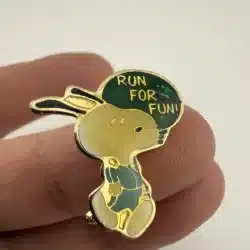 Peanuts Snoopy Run For Fun Pin Brooch - United Feature / Aviva