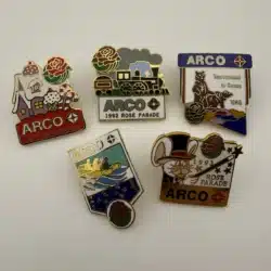 Lot of 5 Rose Parade x ARCO Gas Brand Pins - Multiple Years - Damage