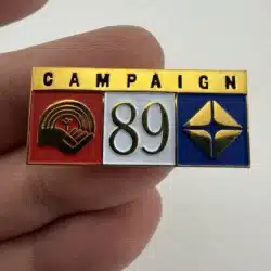 United Way X ARCO Gas 1989 Campaign Pin - Dual Clasp