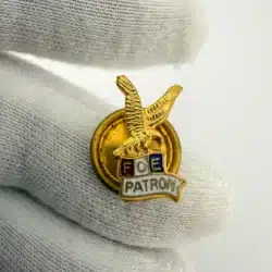 FOE Fraternal Order Of Eagles Patrol Screwback Pin - Signed Robbins Co
