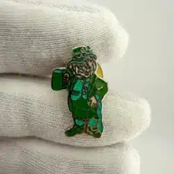 Vintage Leprechaun Raising A Pint Tie Tack Pin