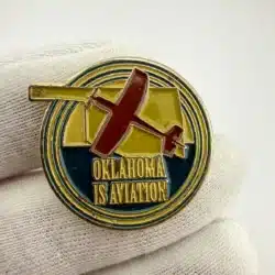 Oklahoma Is Aviation Lapel Hat Pin