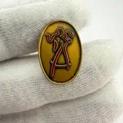 Unique Couple Dancing Tie Tack Pin with red enamel