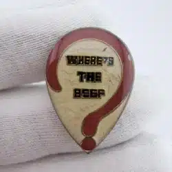 Vintage Wendy's Advertising Pin - Where's The Beef?