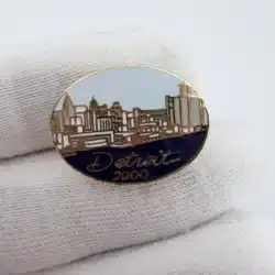 Detroit Michigan 2000 Skyline Pin - Y2K