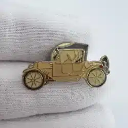 Vintage Car Lapel Hat Pin - Light Pink