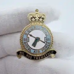 RAF Royal Air Force No. 55 Squadron Pin Brooch - Open Style Clasp