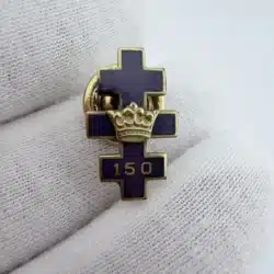 Cross and Crown 150 Screwback Pin