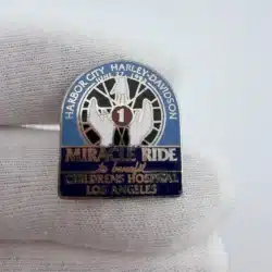 1993 Harbor City Harley-Davidson Miracle Ride Pin Benefit Children's Hospital LA