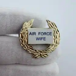 Air Force Wife Laurel Wreath Pin - Dual Clasp