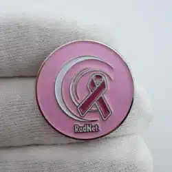 RadNet Logo + Pink Ribbon Lapel Hat Pin