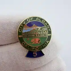 City of Albany, California 5 Year Employee Service Lapel Pin - Multilayer