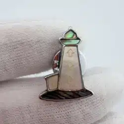 Lighthouse Lapel Hat Pin with Up Arrows
