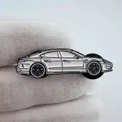 Porsche Taycan Electric Sports Car Pin - Dual Clasp