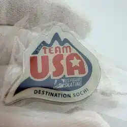 Alternative view of 2014 Sochi Olympics Team USA US Figure Skating Pin - Destination Sochi