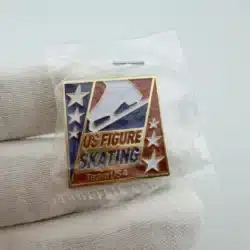 US Figure Skating Team USA Logo Pin - Red, White and Blue with stars