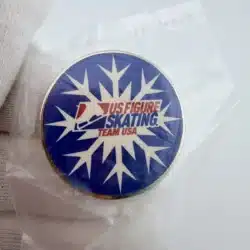 US Figure Skating Team USA Snowflake Lapel Hat Pin