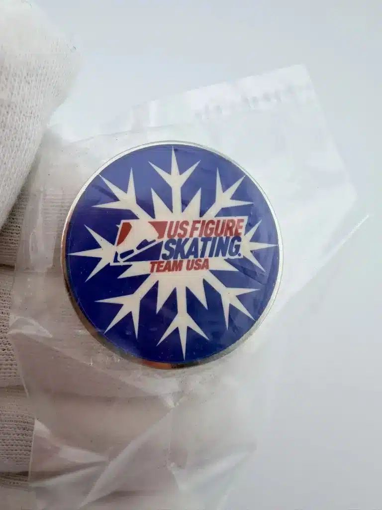 US Figure Skating Team USA Snowflake Lapel Hat Pin