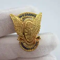 Wyoming Highway Patrol Winged Wheel Motorcycle Lapel Hat Pin