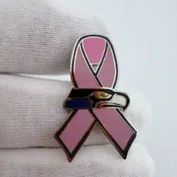 2005 Seattle Seahawks Pink Ribbon Lapel Hat Pin by Peter David